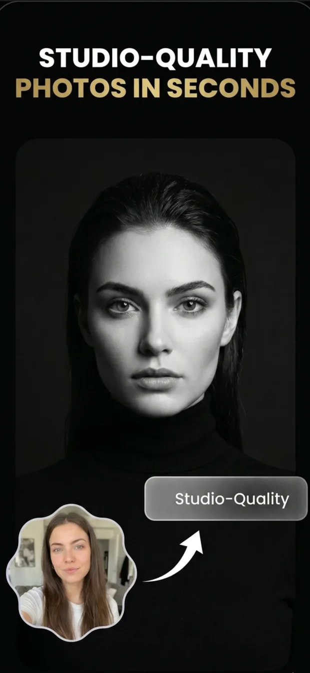 AI Headshot Pro home screen with style presets